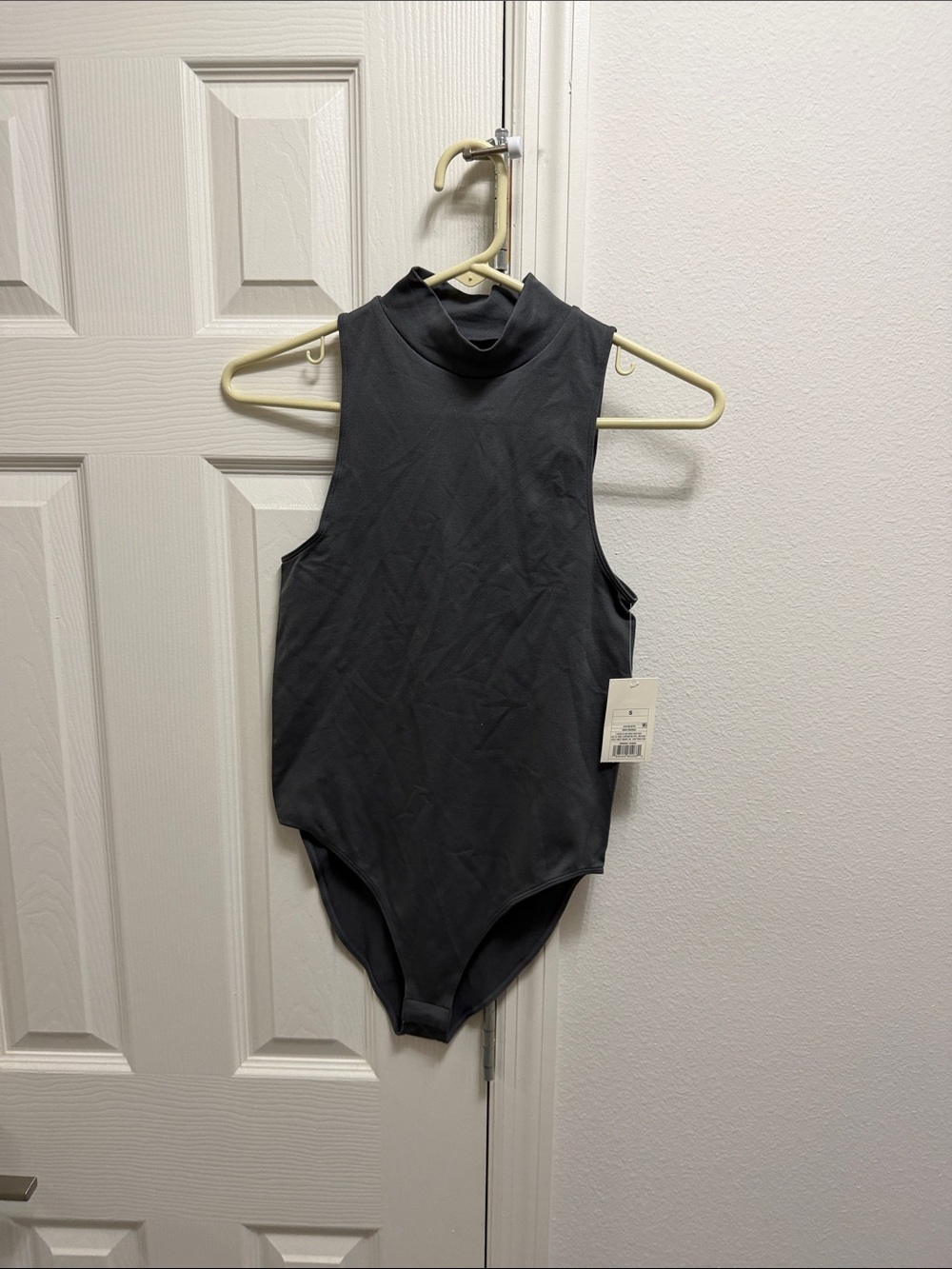 a new day Charcoal Gray Sleeveless Mock Neck Bodysuit
